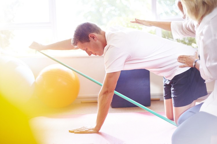 Active rehabilitation is a private exercise session that works on body mechanics to improve muscle mass.