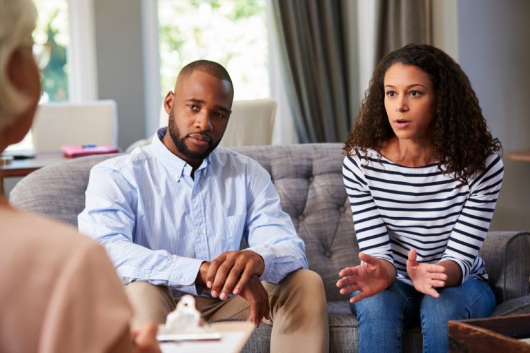 Both couples can benefit from couples therapy sessions and improve their marital status.